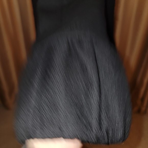 Talbots Black Wool Blend Ruffled Sleeve Blazer Size 14 Petite - Picture 3 of 8